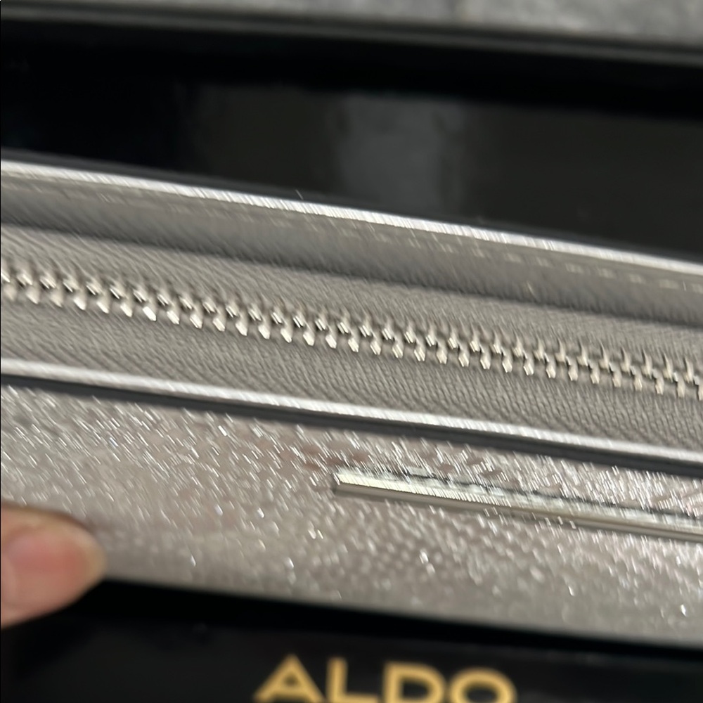 Aldo Metallic Silver Wallet NWT - Picture 3 of 8